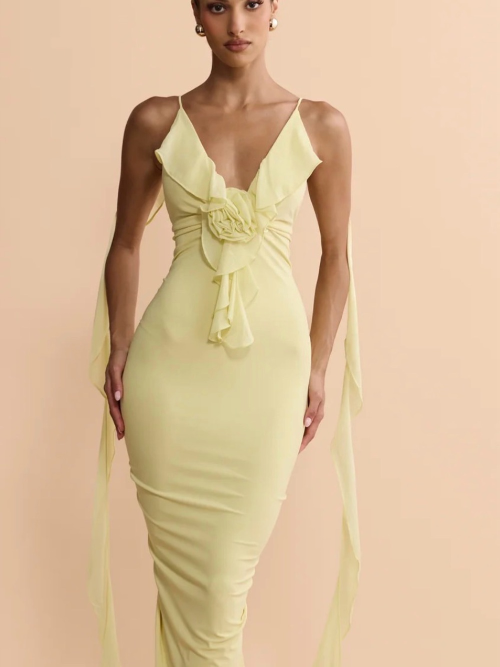 Melani the Label Daniela Gown Yellow-NWT-SMALL